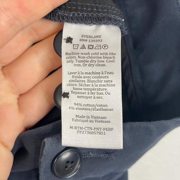 Everlane | Uniform Slim Fit Navy Chino Pants Size 38x30 Business Casual Office - Picture 7 of 8